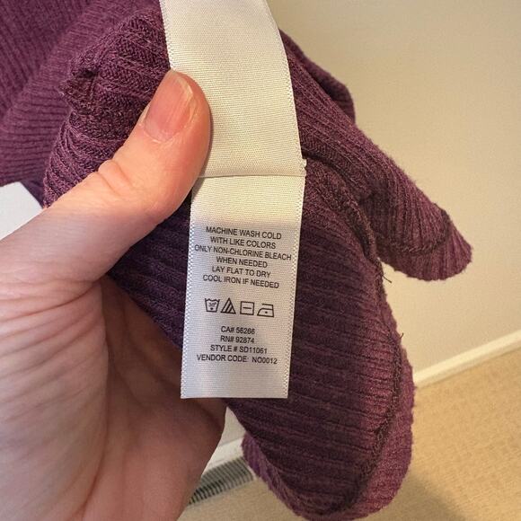 Splendid Sweater Dress Ribbed Women's Small Ribbed Mock Turtleneck Cold Shoulder - Picture 4 of 7